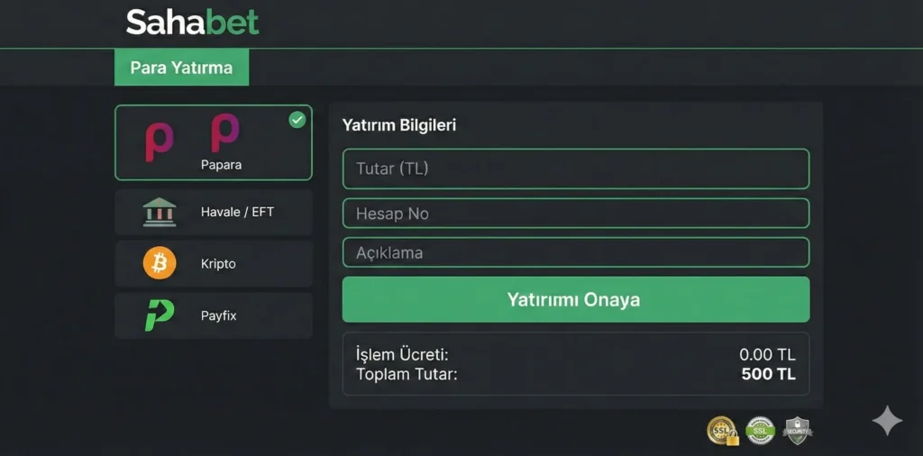 Sahabet Odeme Yontemleri